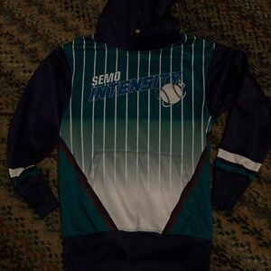 🌸Teal and Navy Striped Hoodie